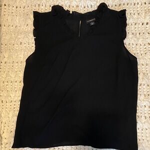 Liz Claiborne Black Ruffle Blouse